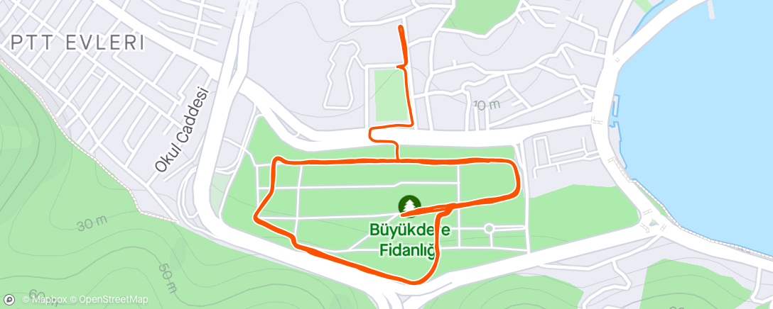 Mapa da atividade, Wednesday Morning Run