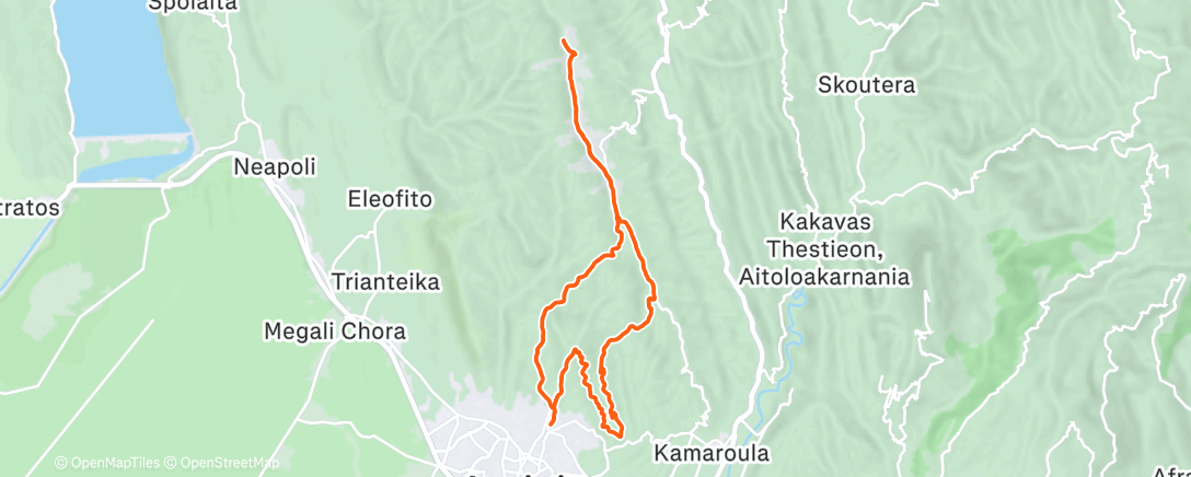 Map of the activity, Morning Trail Run