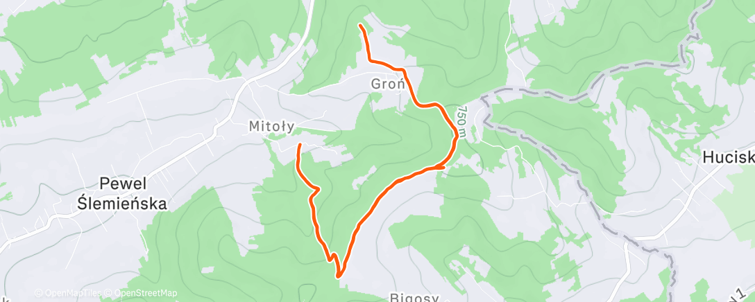 Map of the activity, Morning Trail Run