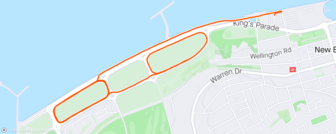 Map of the activity, Thursday Evening Run with Runna ✅
