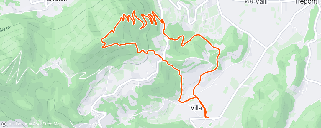 Map of the activity, Morning Trail Run