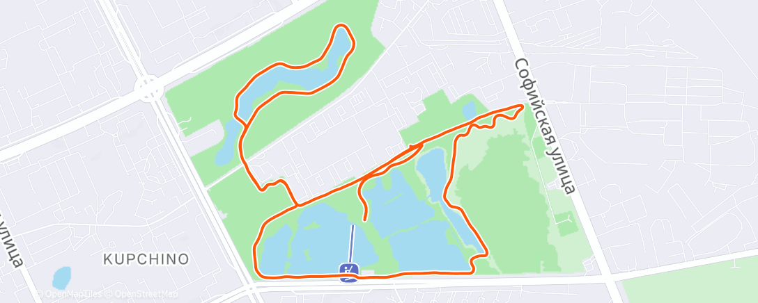 Map of the activity, Дневной забег