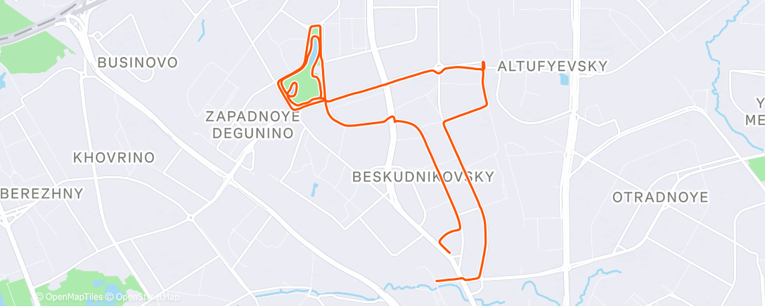 Map of the activity, Lunch Run