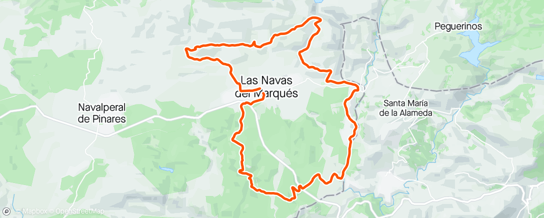 Map of the activity, Las Navas,corta
