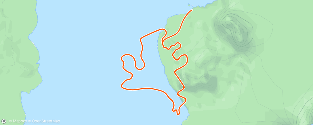 Карта физической активности (Zwift - Group Ride:  WKG 2for1 DOWN UNDER (D) on Seaside Sprint in Watopia)