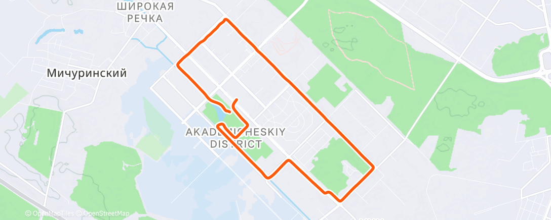 Карта физической активности (Вечерний забег)