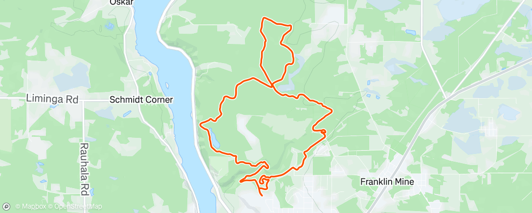 Map of the activity, Lunch Nordic Ski