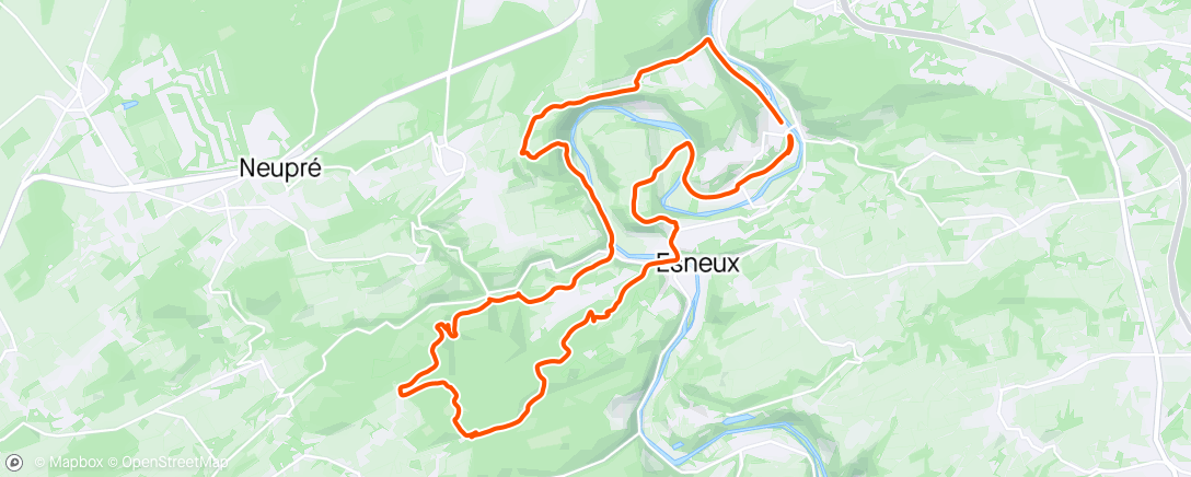 Map of the activity, Trail le midi