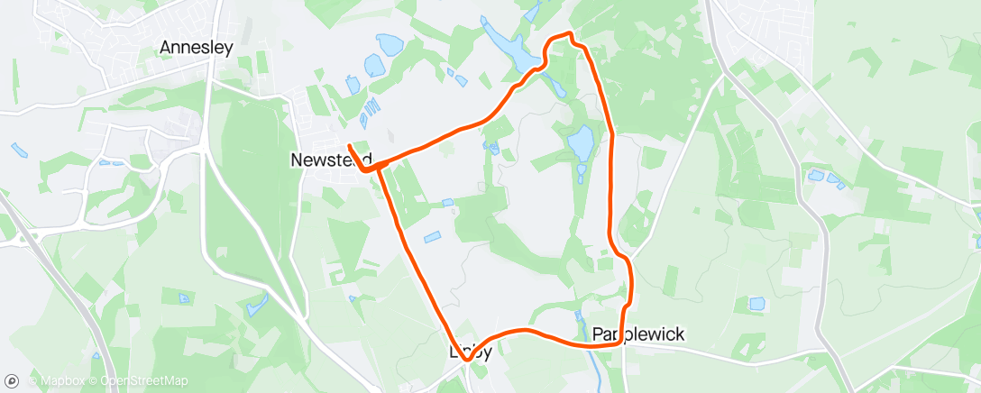 Map of the activity, Newstead Loop