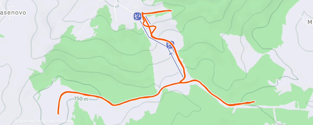 Map of the activity, Afternoon Walk