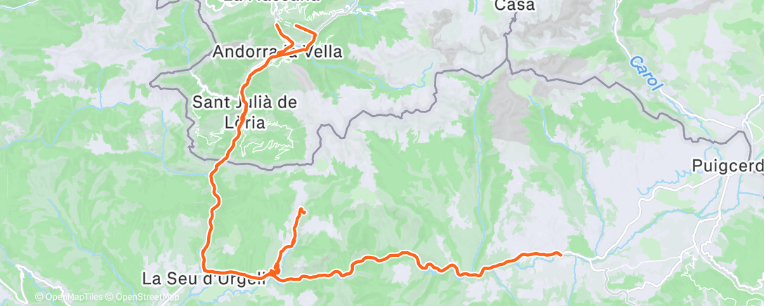 Mapa de la actividad (Morning Ride)