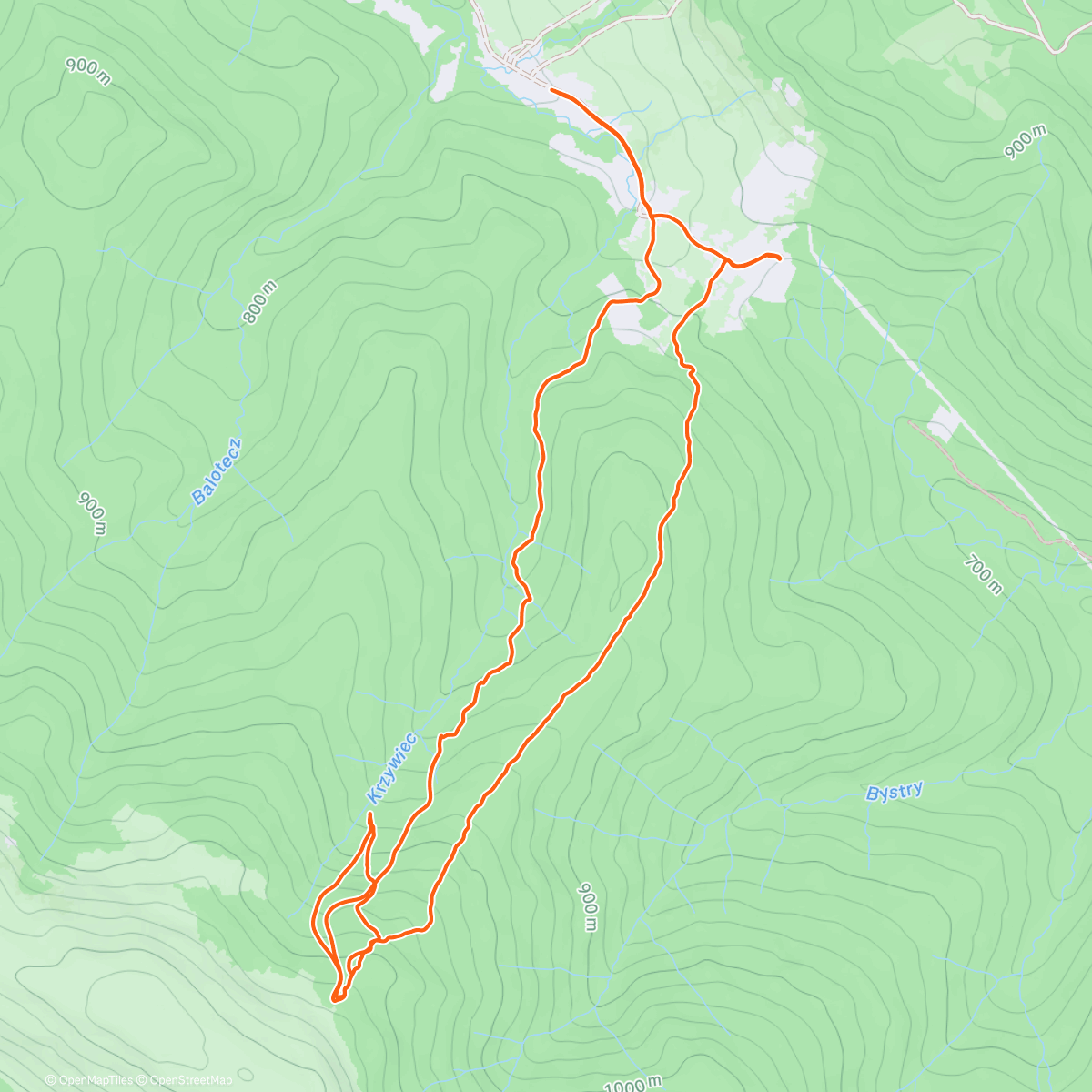 Map of the activity, Morning Backcountry Ski
