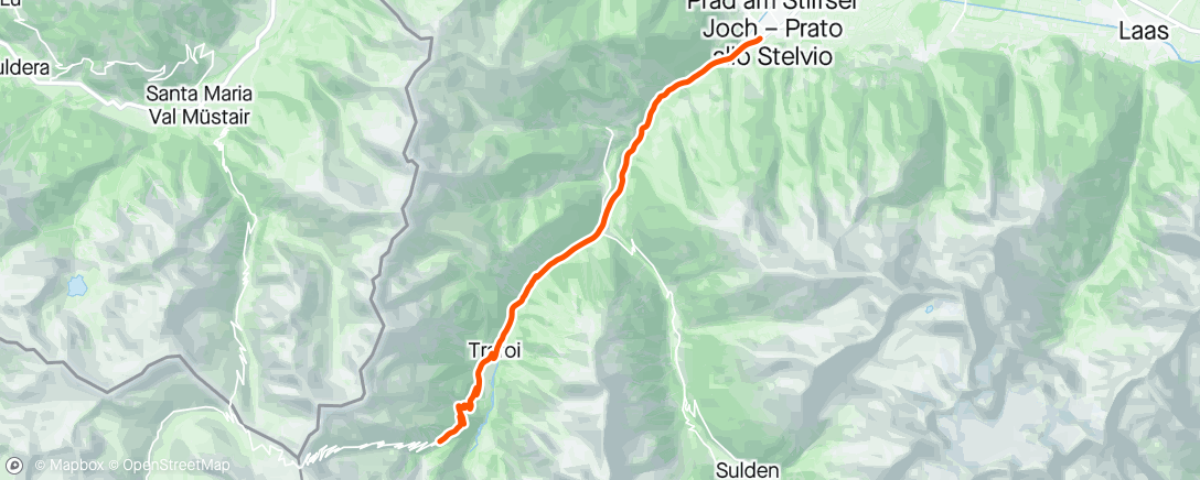Карта физической активности (FulGaz - Passo dello Stelvio from Prato)