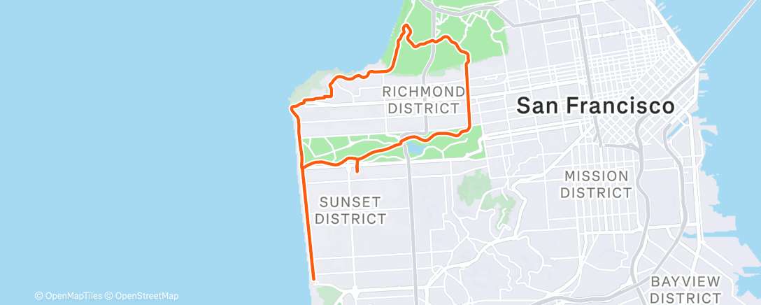 Map of the activity, Afternoon Ride