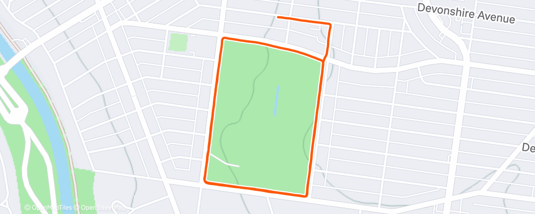 Map of the activity, Morning Run