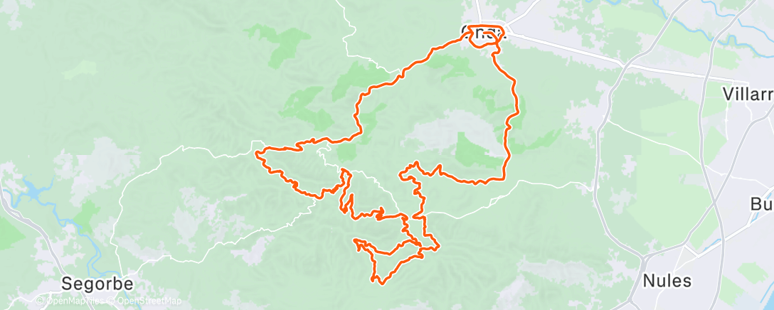 Map of the activity, Morning Mountain Bike Ride