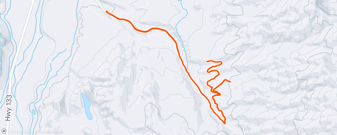 Map of the activity, Easy PC plus 6 x 20 sec hills fast