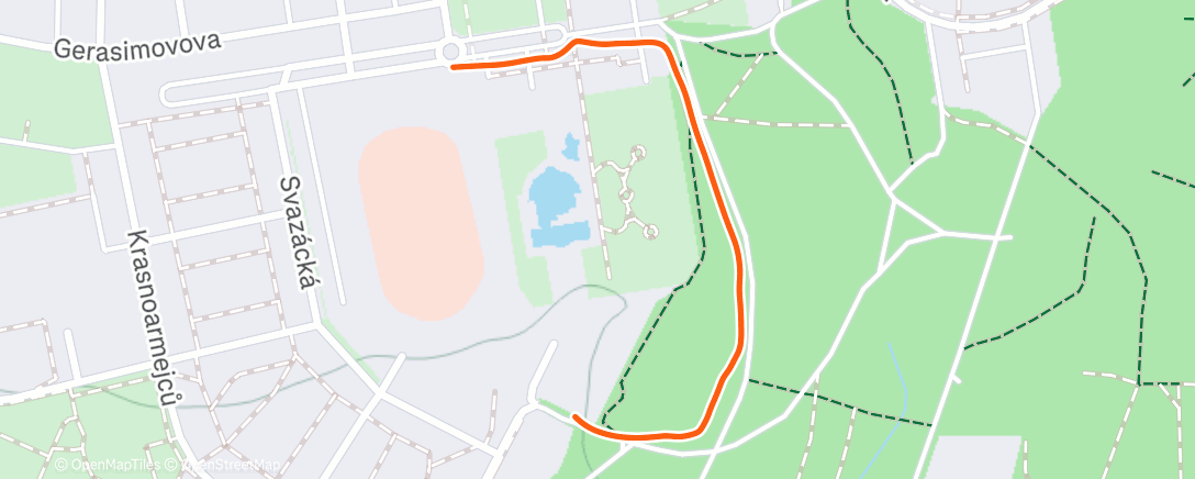 Карта физической активности (Afternoon Hike)