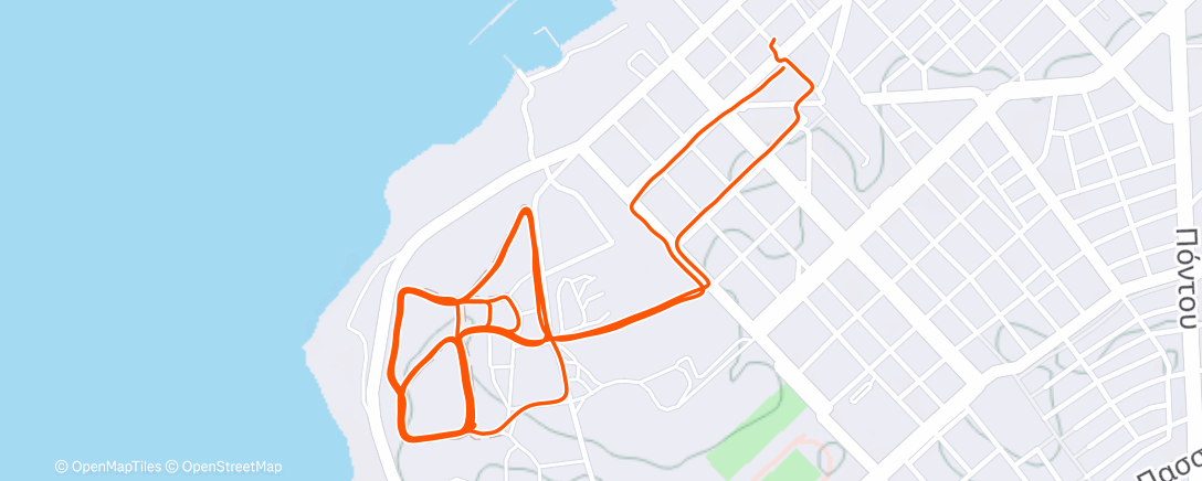 Map of the activity, Afternoon Trail Run