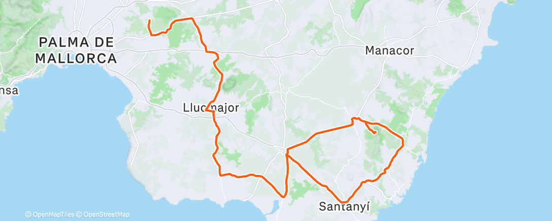 Map of the activity, Mittagsradfahrt
