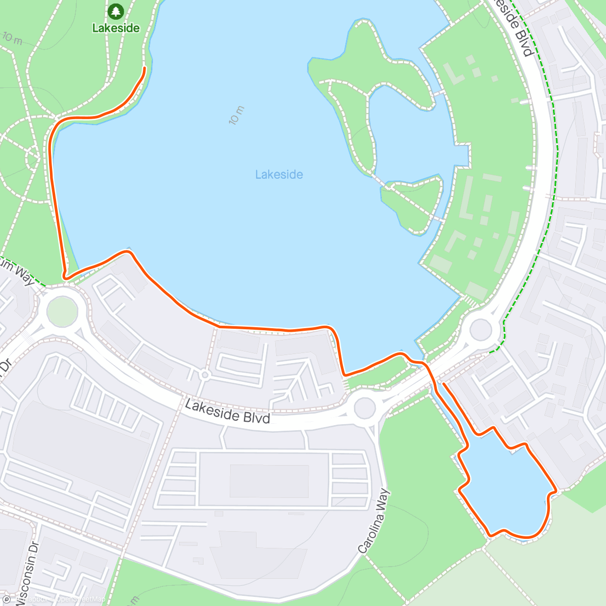 Map of the activity, Run with Belle