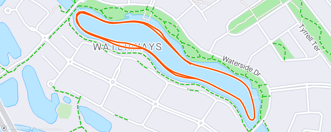 Map of the activity, Afternoon Kayaking