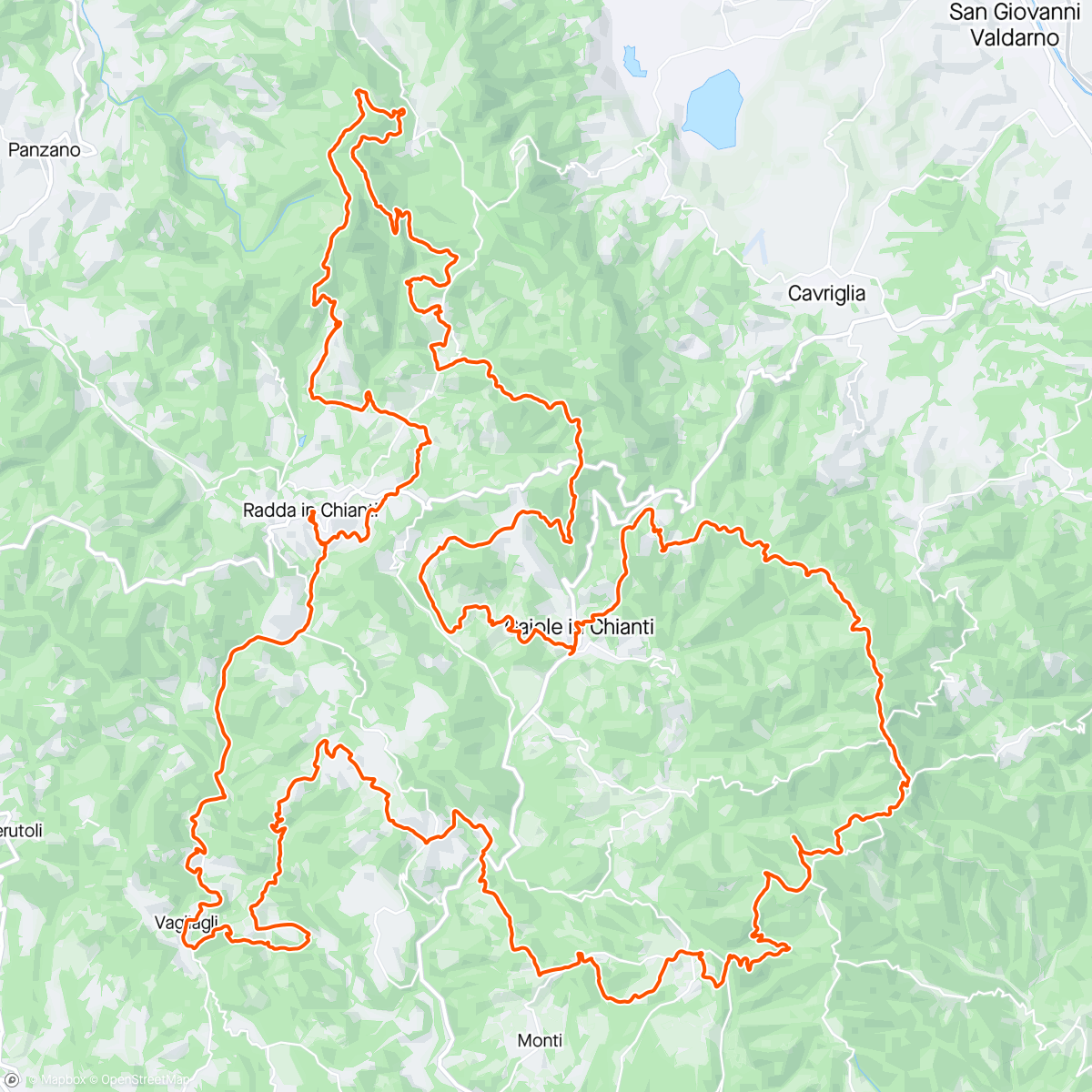 Map of the activity, Chianti Ultra Trail
