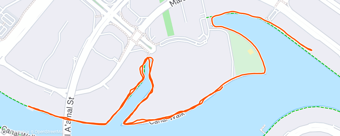Map of the activity, Morning Run