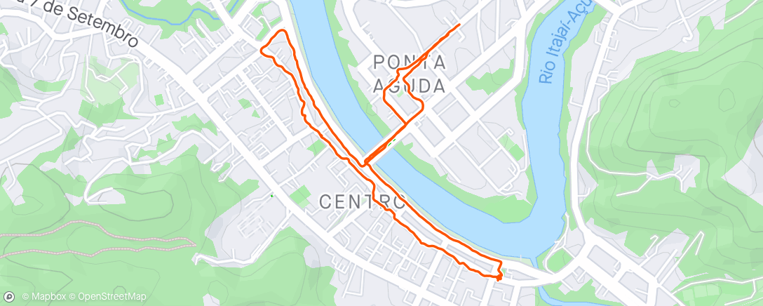 Mappa dell'attività Caminhada noturna
