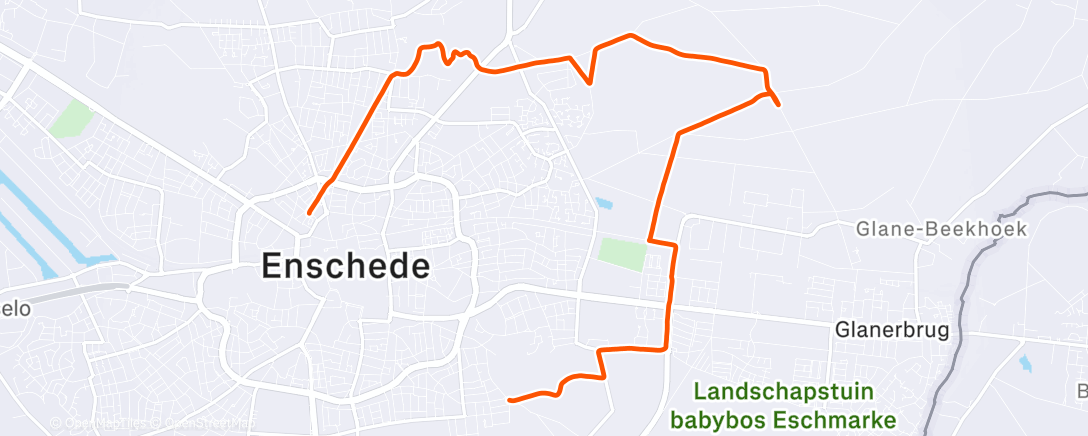 Map of the activity, Lunch Run