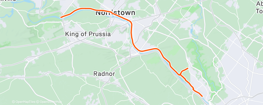 Map of the activity, Lunch Ride