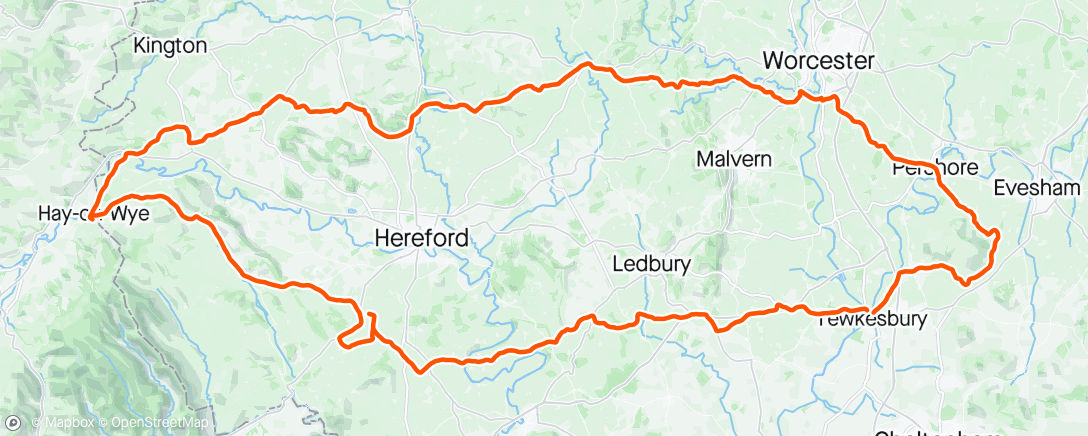 Karte der Aktivität „Mr Pickwick goes to Hay in a day - audax”