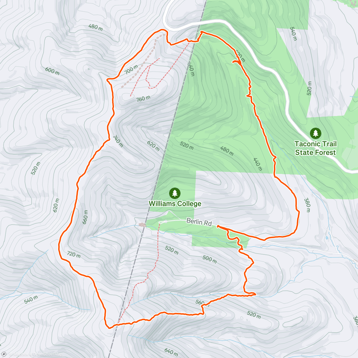Map of the activity, Berlin Mountain old house loop