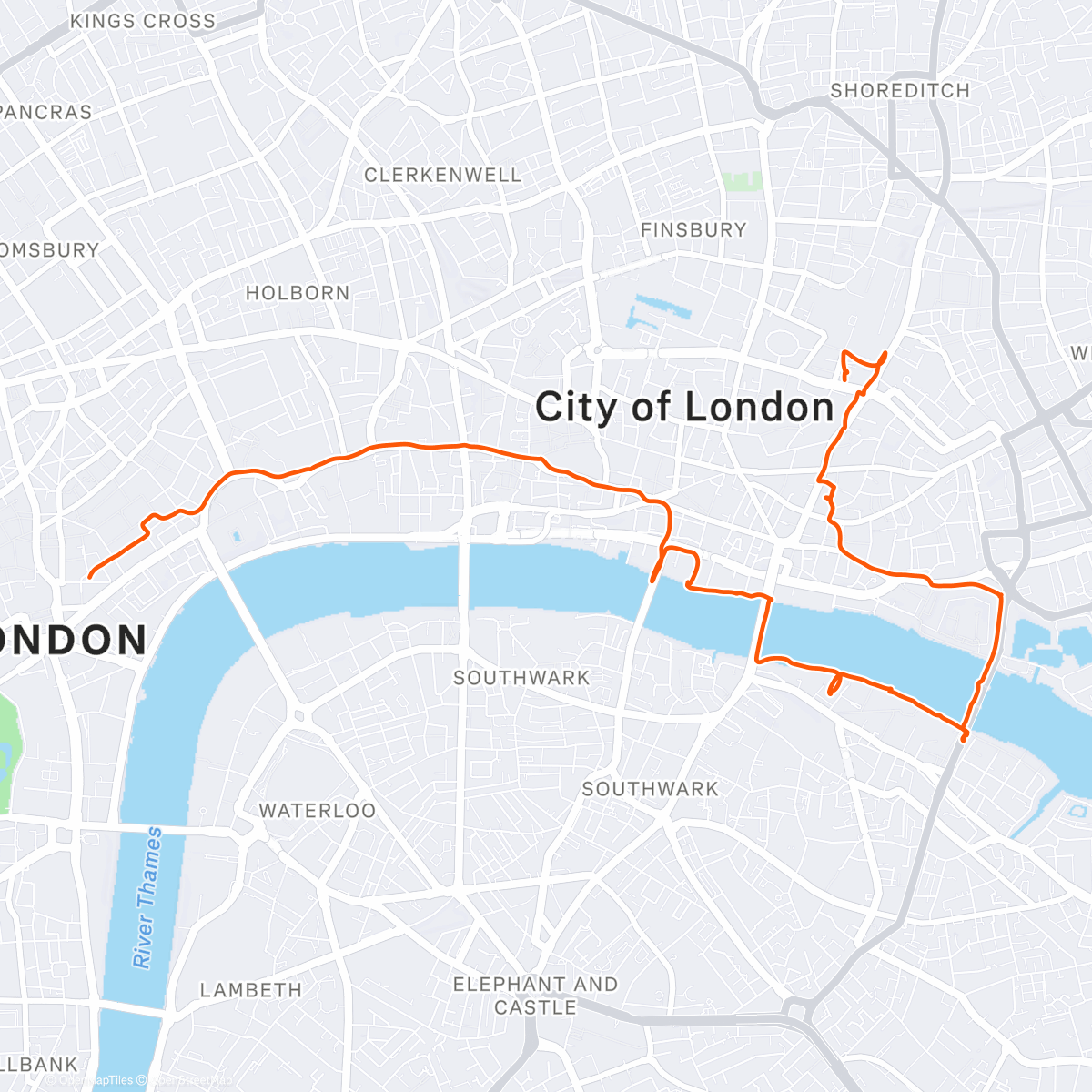 Map of the activity, London part 2