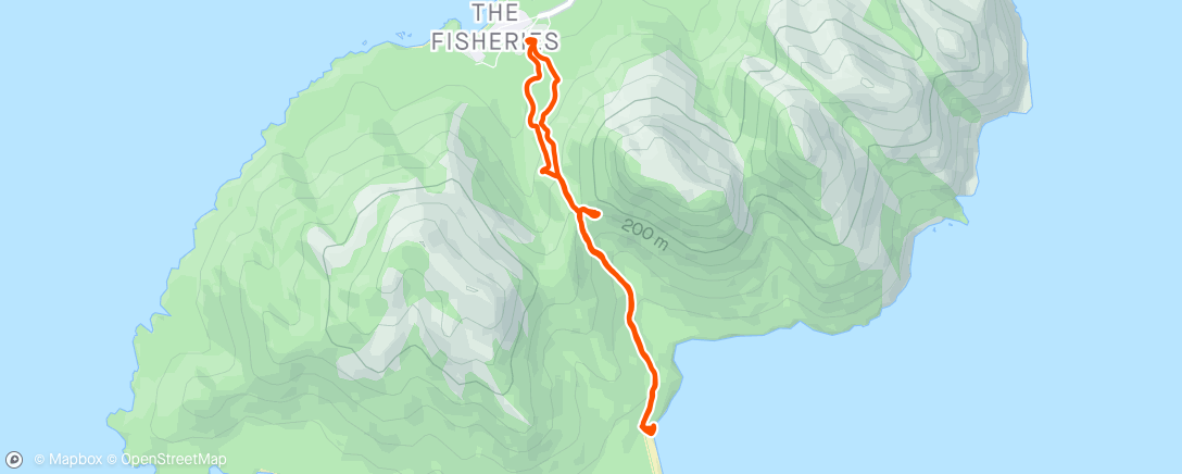 Map of the activity, Morning Walk - Walk to Wineglass Bay
