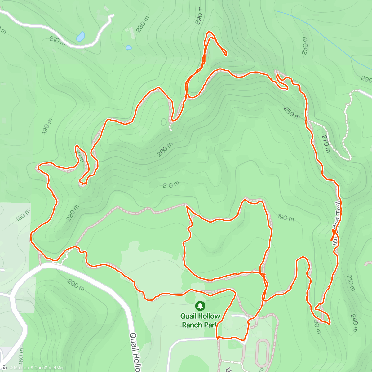 Map of the activity, Quail Hollow