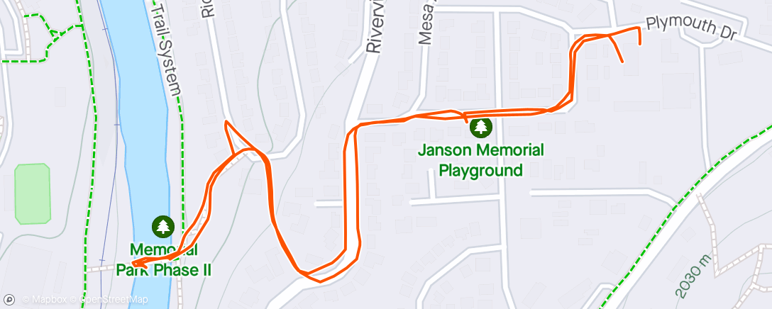 Map of the activity, neighborhood reco walk