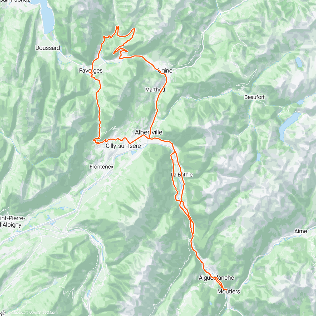 Map of the activity, Saturday rolling