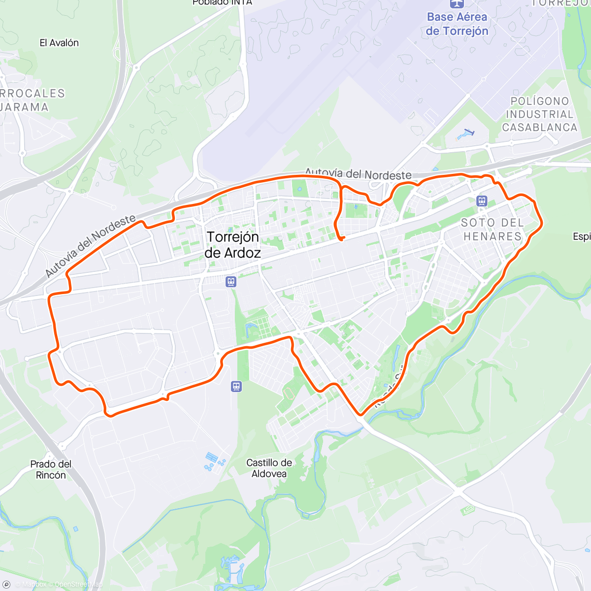 Map of the activity, Tirada larga 20k Carril Bici + Polígono