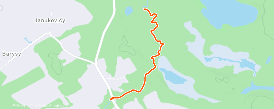 Map of the activity, Водный поход. День 3