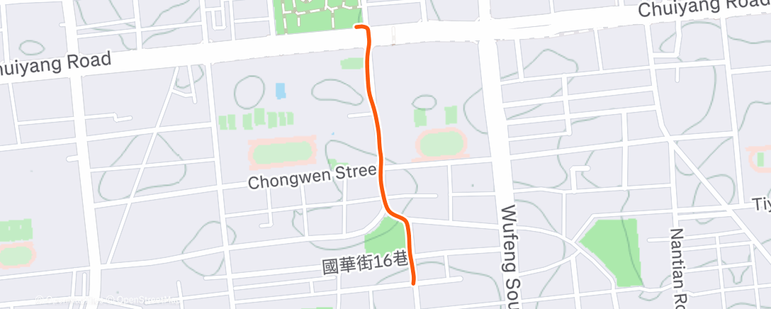 Map of the activity, Evening Walk
