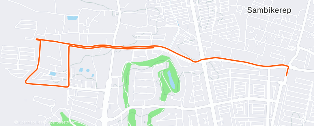 Map of the activity, Cycling