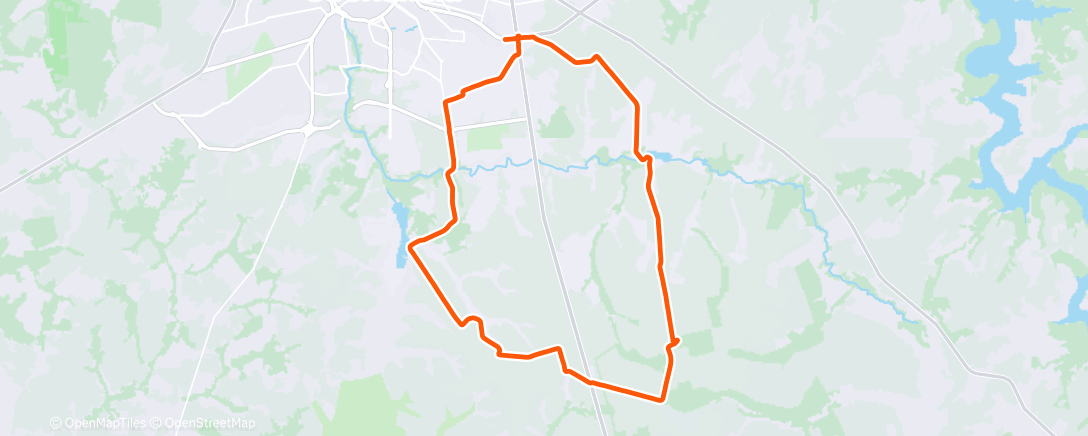 Map of the activity, Pedalada de mountain bike vespertina