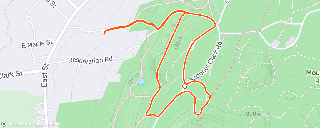 Map of the activity, Morning Hike