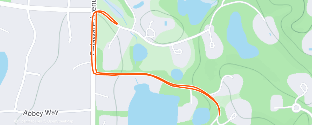 Map of the activity, Lunch Walk