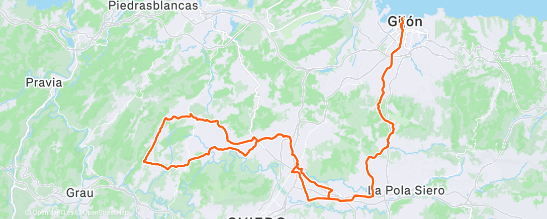 Карта физической активности (Bicicleta por la mañana)