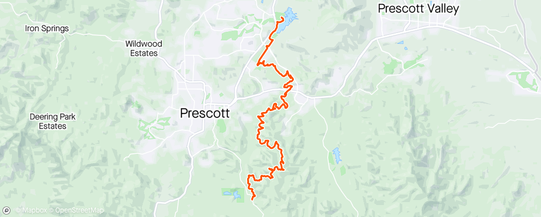 Map of the activity, Sweep of the Whiskey Basin Trail Runs