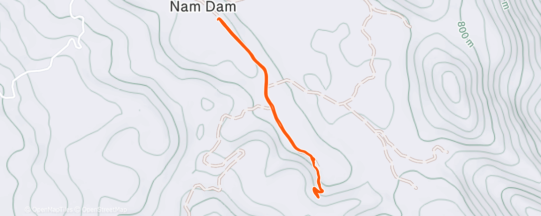 Map of the activity, Afternoon Trail Run