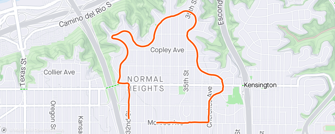 Map of the activity, Jog w/ Topo (1)