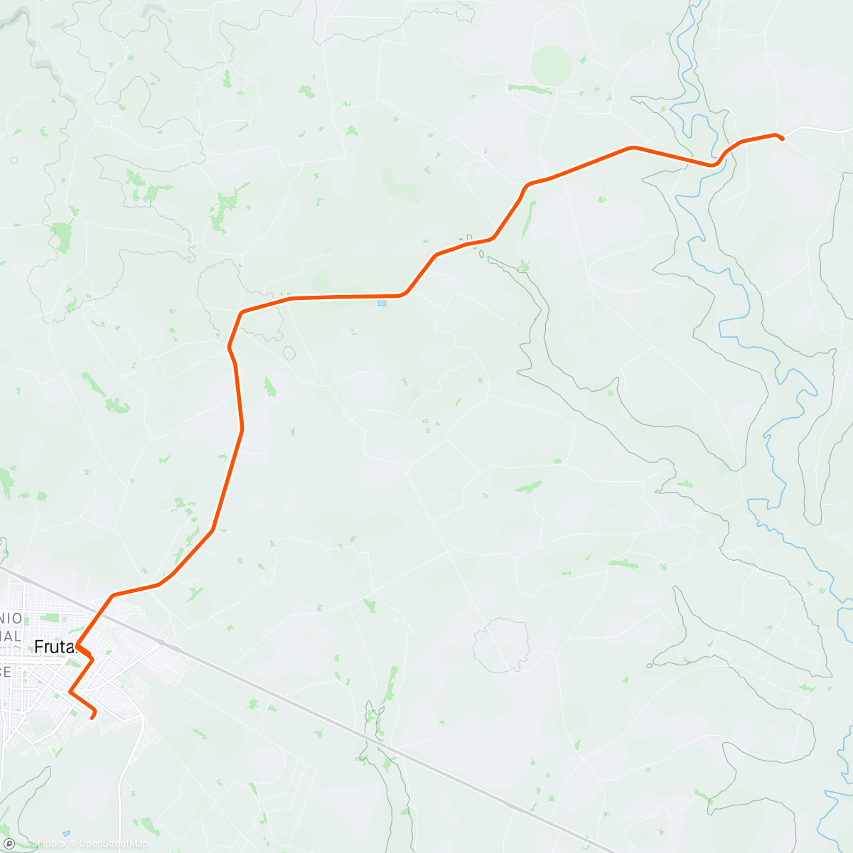 Map of the activity, TREINO ROAD